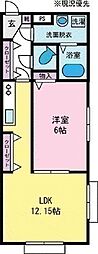 グッドラック 1LDKの間取図画像