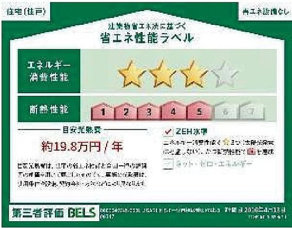 省エネ性能ラベルを拡大表示