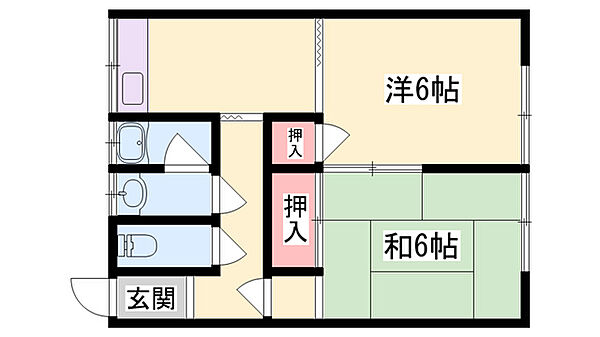 兵庫県加古川市平岡町新在家(賃貸アパート2DK・2階・38.88㎡)の写真 その1