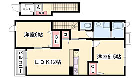 セントポーリアII  ｜ 兵庫県姫路市広畑区西蒲田（賃貸アパート2LDK・2階・58.86㎡） その2