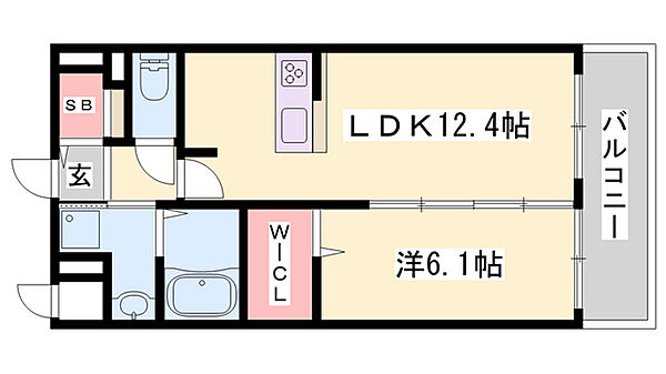 EXCIA東姫路駅前 ｜兵庫県姫路市市之郷(賃貸マンション1LDK・4階・44.88㎡)の写真 その2