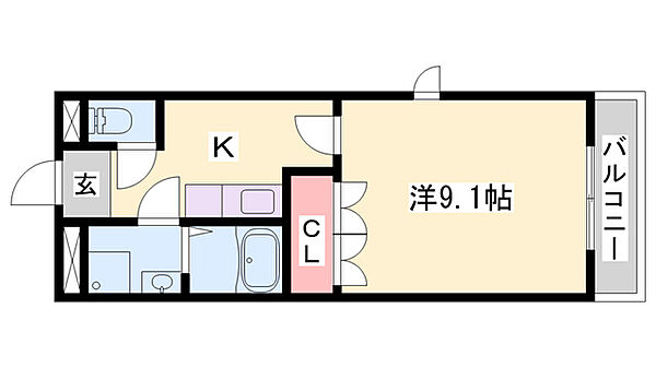 コンフォース ｜兵庫県加古川市加古川町木村(賃貸アパート1K・1階・31.02㎡)の写真 その2