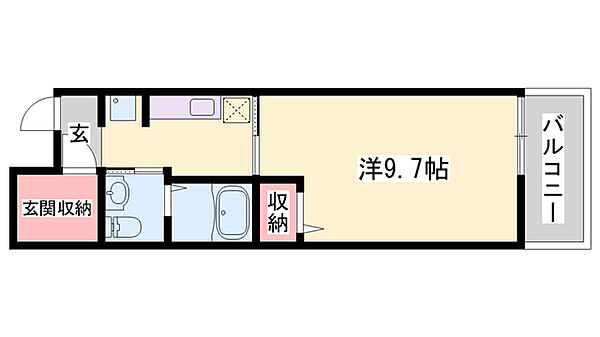 メゾン・ド・アルモニー ｜兵庫県姫路市飾磨区中島2丁目(賃貸マンション1K・4階・34.31㎡)の写真 その2