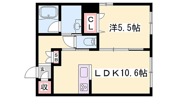 ジョイターフ ｜兵庫県西脇市西脇(賃貸アパート1LDK・1階・42.45㎡)の写真 その2