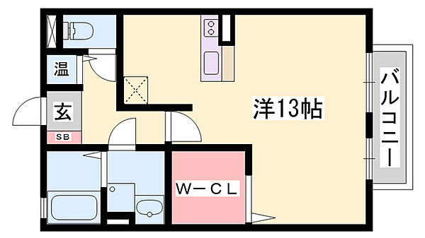 プランドール今在家Ａ棟 ｜兵庫県姫路市飾磨区今在家3丁目(賃貸アパート1R・2階・36.58㎡)の写真 その2