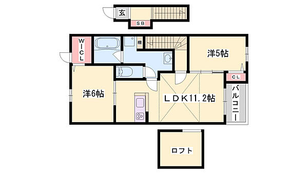 ラッフィナートIII ｜兵庫県西脇市和田町(賃貸アパート2LDK・2階・55.87㎡)の写真 その2