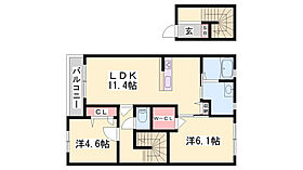 メゾンしばざくら  ｜ 兵庫県西脇市野村町（賃貸アパート2LDK・2階・62.51㎡） その2