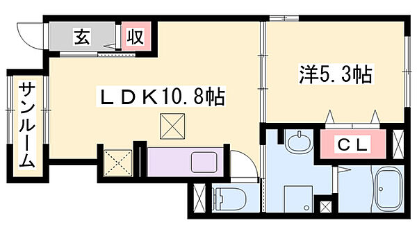 ＤＫ　ＳＥＬＥＣＴ　宝殿　I ｜兵庫県加古川市東神吉町西井ノ口(賃貸アパート1LDK・1階・40.02㎡)の写真 その2