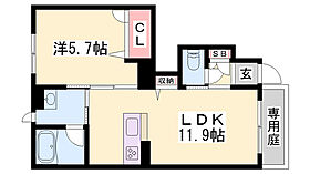 シャーメゾンコタニ  ｜ 兵庫県加西市中野町（賃貸アパート1LDK・1階・41.32㎡） その2