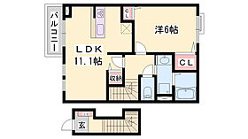 ファイン　コルソI  ｜ 兵庫県姫路市香寺町溝口（賃貸アパート1LDK・2階・46.09㎡） その2