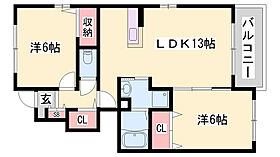 ドゥーメゾン　セフィオ  ｜ 兵庫県加古郡播磨町野添南2丁目（賃貸アパート2LDK・1階・56.02㎡） その2