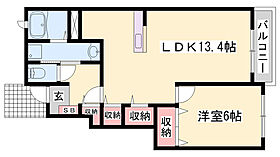 キャッスル・ミニヨン  ｜ 兵庫県姫路市網干区垣内西町（賃貸アパート1LDK・1階・45.89㎡） その2