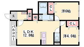 プログレスII  ｜ 兵庫県姫路市砥堀（賃貸アパート2LDK・1階・54.09㎡） その2