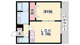 フレンドリー中島  ｜ 兵庫県高砂市中島1丁目（賃貸アパート1LDK・2階・37.67㎡） その1