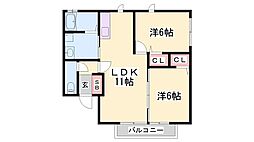 BIRD LAND たまで A・B棟 2階/-