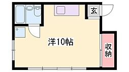 日東ハイツ ワンルームの間取図画像