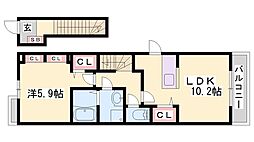 メゾングレーヌ網干新在家B 2階
