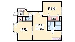 間取図画像 2LDK