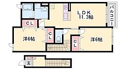 ドルフ・アカネB 2階