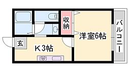 TIA 1Kの間取図画像