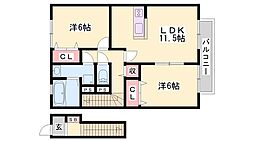 ローズコート野添　Ａ棟 2階/-
