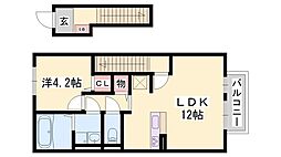 アゼリア宮上A 1LDKの間取図画像