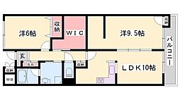 ハイツ吉田 2LDKの間取図画像