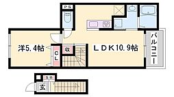 パジェール・アン 1LDKの間取図画像