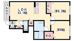 シャーメゾン童子山 1階/-