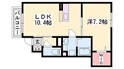 グランクレール 1LDKの間取図画像