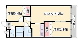 グランドールA 2LDKの間取図画像