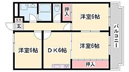 シャンボール 3DKの間取図画像
