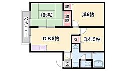 グランドゥール殿元 3DKの間取図画像
