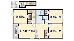 オヒア・レフア2 3LDKの間取図画像