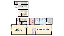 ベルカノン 1LDKの間取図画像