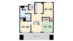 サンワプラザ大手前通 3LDKの間取図画像