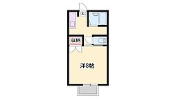 ゼスト ワンルームの間取図画像