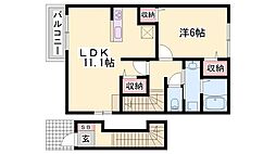 ルナ・エトワール 1LDKの間取図画像
