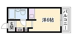 ドミトリー木田 ワンルームの間取図画像
