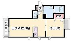 アウローラシエル 1LDKの間取図画像