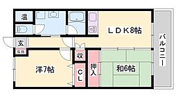 小玉ハイツ 2LDKの間取図画像