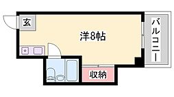 コーポ中島 ワンルームの間取図画像