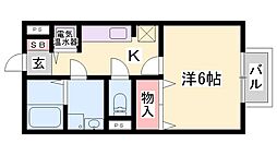 エクセルコート 1Kの間取図画像
