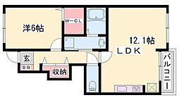 トレノ・イリーデ1 1LDKの間取図画像