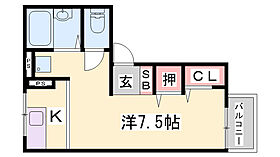 兵庫県姫路市砥堀（賃貸アパート1K・2階・25.25㎡） その2