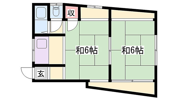 兵庫県姫路市保城(賃貸アパート2K・1階・40.00㎡)の写真 その2