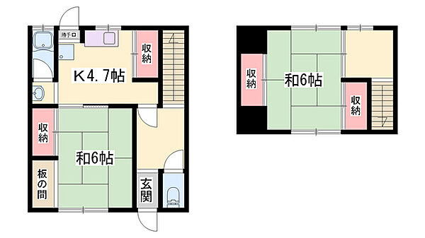 兵庫県姫路市新在家本町1丁目(賃貸一戸建2K・1階・55.25㎡)の写真 その2