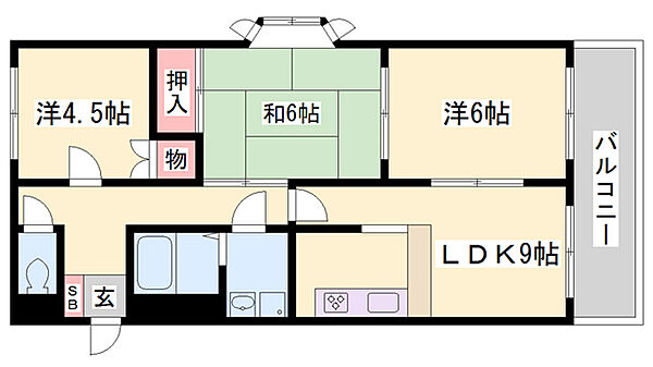 兵庫県姫路市大塩町(賃貸アパート3LDK・2階・58.00㎡)の写真 その2