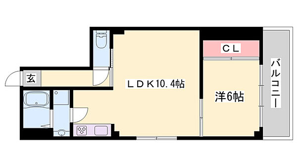 兵庫県姫路市伊伝居(賃貸マンション1LDK・3階・49.00㎡)の写真 その2