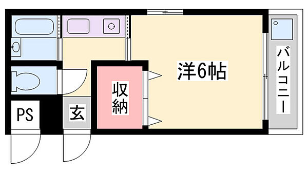 兵庫県姫路市保城(賃貸マンション1R・2階・18.00㎡)の写真 その2